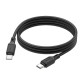 PD Кабель HOCO X90 Cool silicone charging data cable PD-to-Type-C 3A/PD60W/1m. Black mag-6931474788467138990