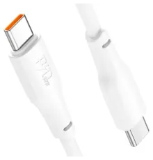 PD Кабель HOCO X93 Force 60W fast charging data cable Type-C to Type-C 1m. White mag-6931474790699151114