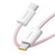 PD кабель Baseus Dynamic 4 Fast Charging Type-C to Type-C 100W 1m Pink P10381400411-00 mag-6932172678548135355