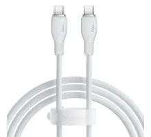 PD кабель Baseus Pudding Series Fast Charging Cable Type-C to Type-C 100W 1.2m White P10355702221-00 mag-6932172633974145699