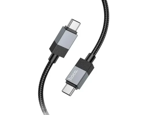 PD Кабель HOCO X110 Honorific 60W charging data cable Type-C to Type-C 1m Black mag-6942007646826144066