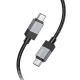 PD Кабель HOCO X110 Honorific 60W charging data cable Type-C to Type-C 1m Black mag-6942007646826144066