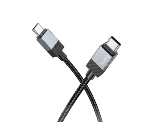 PD Кабель HOCO X110 Honorific 60W charging data cable Type-C to Type-C 1m Black mag-6942007646826144066