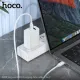 PD Кабель HOCO X115 Surpass 60W charging data cable C to C 1m. White mag-6942007652001146741