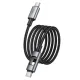 PD Кабель HOCO U144 New 60W charging data cable C to C Black mag-6942007659604153869