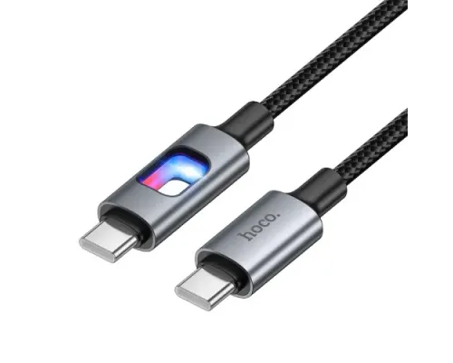 PD Кабель HOCO U144 New 60W charging data cable C to C Black mag-6942007659604153869