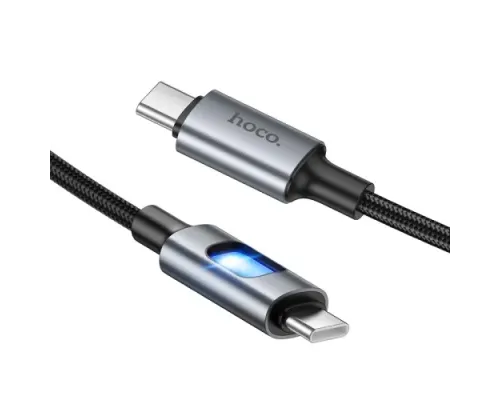 PD Кабель HOCO U144 New 60W charging data cable C to C Black mag-6942007659604153869