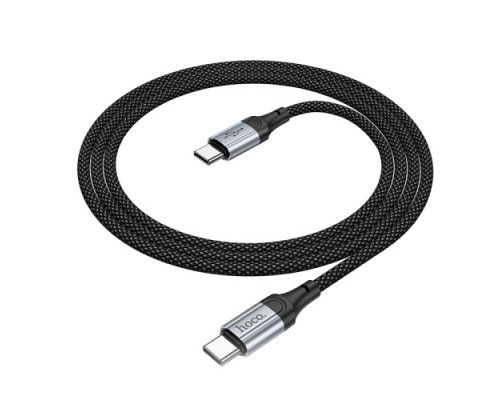 PD Кабель HOCO X102 Fresh 60W charging data cable Type-C to Type-C 1m. Black mag-69420076087871743