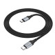 PD Кабель HOCO X102 Fresh 60W charging data cable Type-C to Type-C 1m. Black mag-69420076087871743