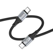 PD Кабель HOCO X102 Fresh 60W charging data cable Type-C to Type-C 1m. Black mag-69420076087871743