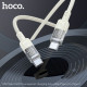 PD Кабель HOCO U129 Spirit 60W transparent charging data cable Type-C to Type-C 1,2m. Beige mag-6942007612494139005
