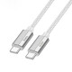 PD Кабель HOCO U134 Primero 60W charging data cable Type-C to Type-C 3A/1.2m Gray mag-6942007620062137329
