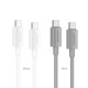 PD Кабель HOCO X107 Favor 60W charging data cable Type-C to Type-C 1m White mag-6942007626323137349