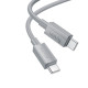 PD Кабель HOCO X107 Favor 60W charging data cable Type-C to Type-C 1m Gray mag-6942007626330137238