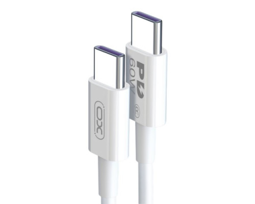 Кабель XO NB-Q190B 60W Charger Cable Type-c to Type-c 2M Білий mag-692068088022560219