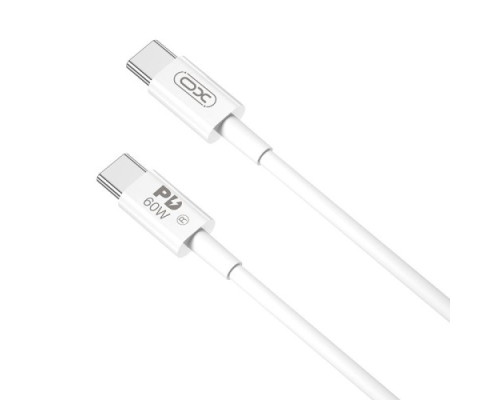 Кабель XO NB-Q190B 60W Charger Cable Type-c to Type-c 2M Білий mag-692068088022560219