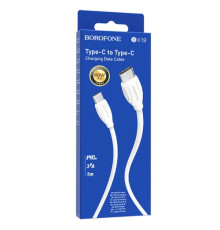 PD Кабель BOROFONE BX19 Double-speed Type-C to Type-C 60W/3A/1m білий mag-693147475204842744