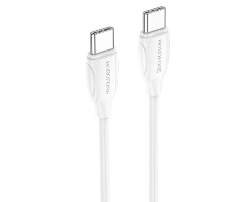 PD Кабель BOROFONE BX19 Double-speed Type-C to Type-C 60W/3A/1m білий mag-693147475204842744
