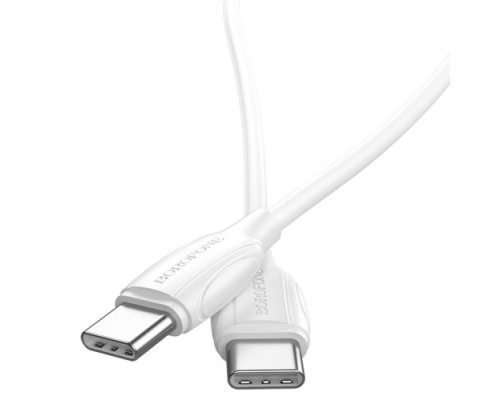 PD Кабель BOROFONE BX19 Double-speed Type-C to Type-C 60W/3A/1m білий mag-693147475204842744