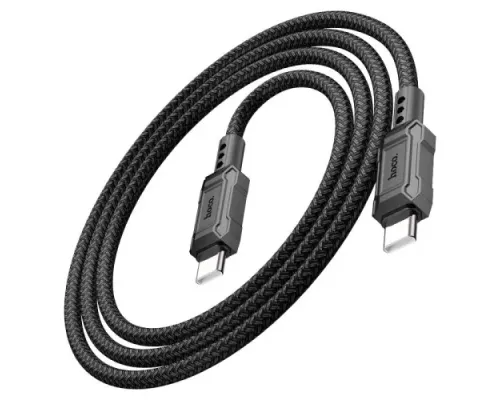 PD Кабель HOCO X94 Leader 60W charging data cable Type-C to Type-C 3A/1m Black mag-6931474794321145571