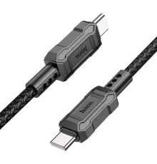 PD Кабель HOCO X94 Leader 60W charging data cable Type-C to Type-C 3A/1m Black mag-6931474794321145571
