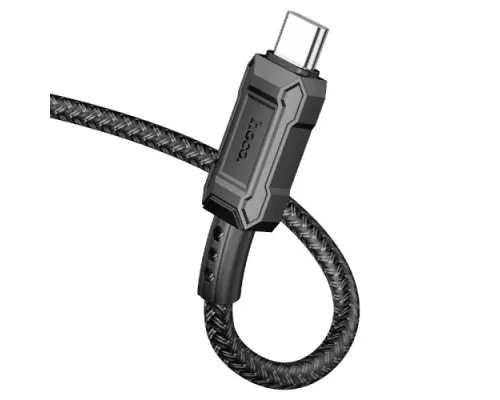 PD Кабель HOCO X94 Leader 60W charging data cable Type-C to Type-C 3A/1m Black mag-6931474794321145571