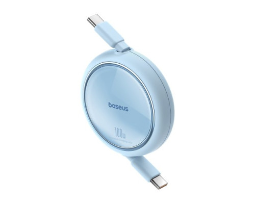 PD кабель Baseus Free2Draw Mini Retractable Charging Type-C to Type-C 100W 1m Blue P10364500311-00 mag-693217264751356134