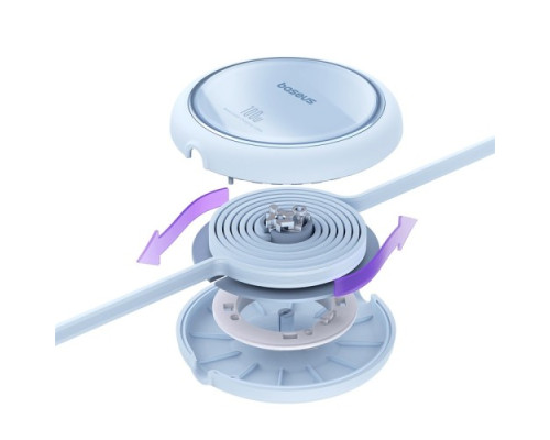 PD кабель Baseus Free2Draw Mini Retractable Charging Type-C to Type-C 100W 1m Blue P10364500311-00 mag-693217264751356134