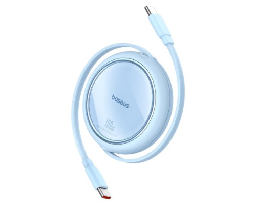 PD кабель Baseus Free2Draw Mini Retractable Charging Type-C to Type-C 100W 1m Blue P10364500311-00 mag-693217264751356134