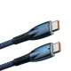 PD кабель Baseus Glimmer Series Fast Charging Data Cable Type-C to Type-C 100W 1m Blue CADH000703 mag-6932172618032151210