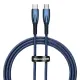 PD кабель Baseus Glimmer Series Fast Charging Data Cable Type-C to Type-C 100W 1m Blue CADH000703 mag-6932172618032151210