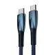 PD кабель Baseus Glimmer Series Fast Charging Data Cable Type-C to Type-C 100W 1m Blue CADH000703 mag-6932172618032151210