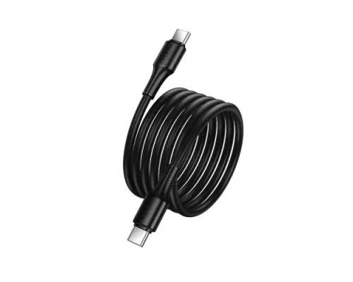 PD Кабель HOCO X120 Beneficio 60W charging data cable C to C 1m Black mag-6942007658928154146