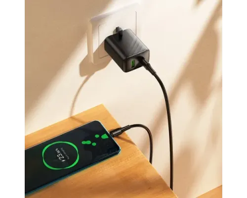 PD Кабель HOCO X120 Beneficio 60W charging data cable C to C 1m Black mag-6942007658928154146
