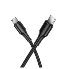 PD Кабель HOCO X120 Beneficio 60W charging data cable C to C 1m Black mag-6942007658928154146