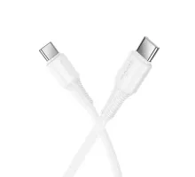 PD Кабель HOCO X120 Beneficio 60W charging data cable C to C 1m White mag-6942007658935153868