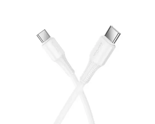 PD Кабель HOCO X120 Beneficio 60W charging data cable C to C 1m White mag-6942007658935153868