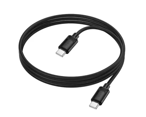 PD Кабель HOCO X122 Benefit 60W silicone charging data cable C to C 1m Black mag-6942007662246154187