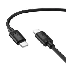 PD Кабель HOCO X122 Benefit 60W silicone charging data cable C to C 1m Black mag-6942007662246154187