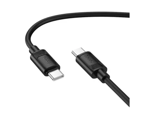 PD Кабель HOCO X122 Benefit 60W silicone charging data cable C to C 1m Black mag-6942007662246154187