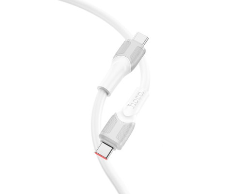 PD Кабель HOCO X106 Big bull 240W charging data cable Type-C to Type-C 2m White mag-6942007623186137336
