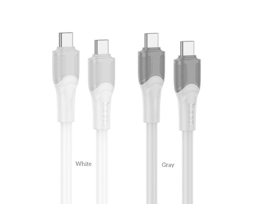 PD Кабель HOCO X106 Big bull 240W charging data cable Type-C to Type-C 2m White mag-6942007623186137336