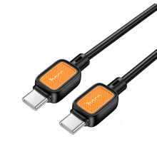 PD Кабель HOCO X108 Benefit 60W silicone charging data cable C to C 1m Black mag-694200763225662089