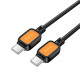 PD Кабель HOCO X108 Benefit 60W silicone charging data cable C to C 1m Black mag-694200763225662089