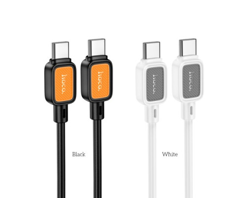 PD Кабель HOCO X108 Benefit 60W silicone charging data cable C to C 1m Black mag-694200763225662089