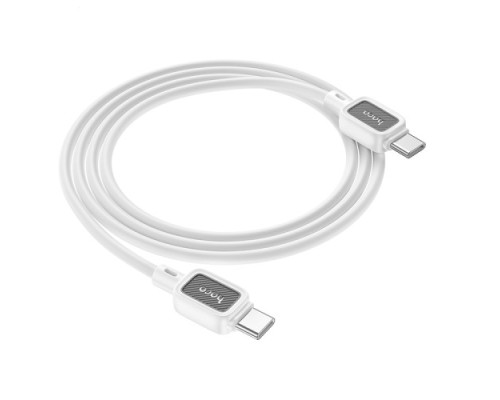 PD Кабель HOCO X108 Benefit 60W silicone charging data cable C to C 1m White mag-6942007632263131852