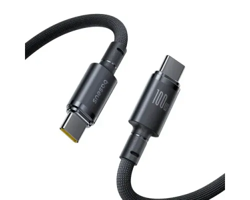 PD Кабель Baseus New Braided Type-C to Type-C 100W 1m Bkack E0426W00 mag-6953156212213152060