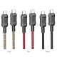 PD Кабель HOCO X94 Leader 60W charging data cable Type-C to Type-C 3A/1m Red mag-6931474794338145572