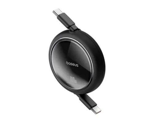 PD кабель Baseus Free2Draw Mini Retractable Charging Type-C to Type-C 100W 1m Black P10364500111-00 mag-693217264753756136