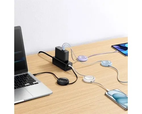 PD кабель Baseus Free2Draw Mini Retractable Charging Type-C to Type-C 100W 1m Black P10364500111-00 mag-693217264753756136